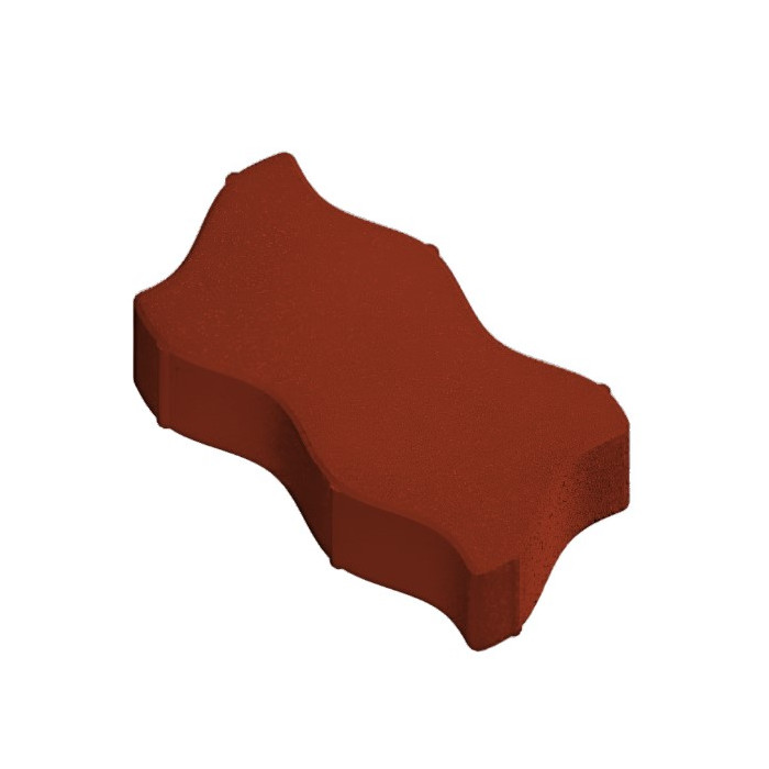 Фигурная тротуарная плитка Волна 6 Красный